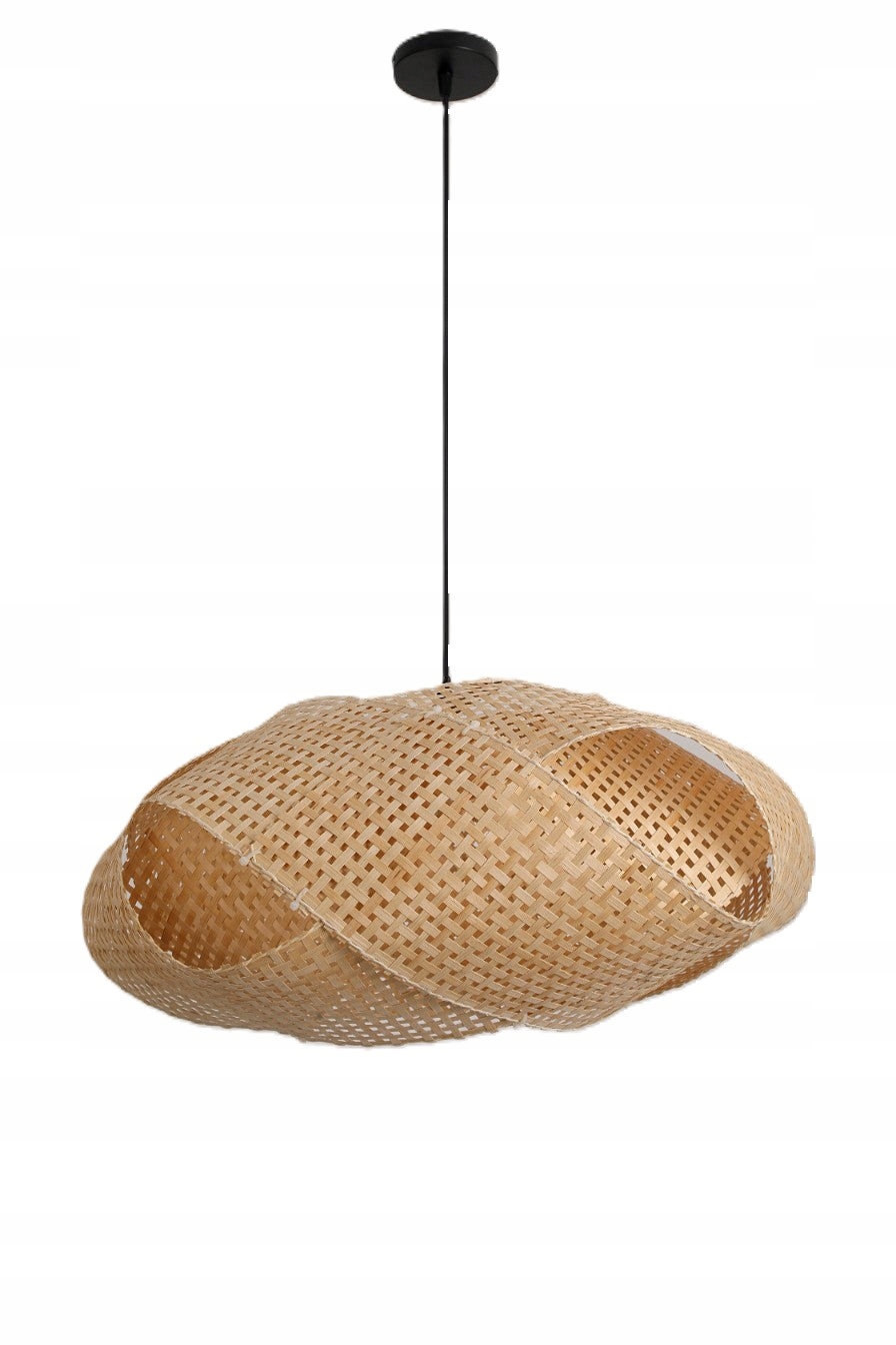 Boho Lampa Závesná Originálna Prírodná Pletená 50 cm 1xE27 Stropná Závesná