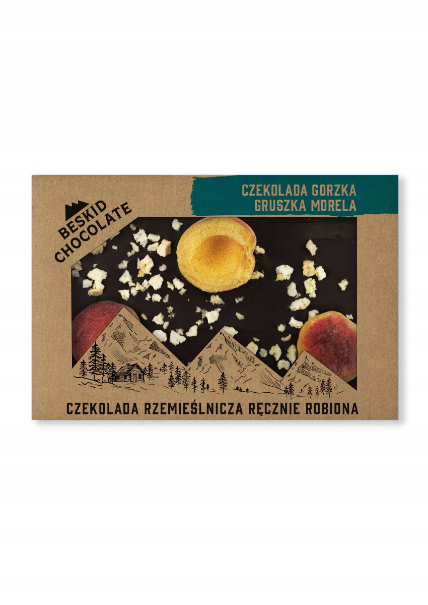 Levně 2x Hořká Čokoláda Hruška Meruňka Beskid Chocolate 70 g