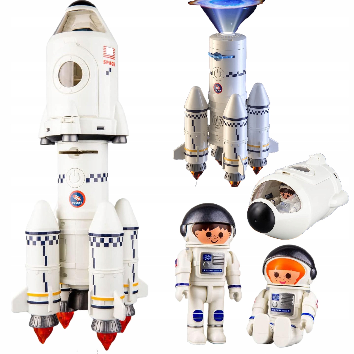 RAKIETA KOSMICZNA KOSMOS PROM KOSMICZNY DŹWIĘK 5W1 Z LAMPA PROJEKCYJNA