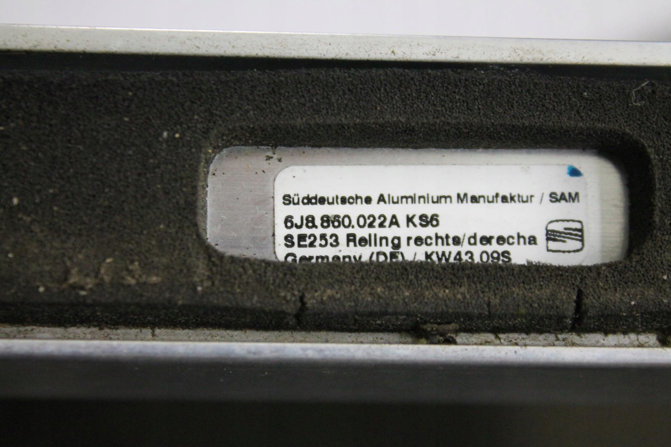 RELING LISTWA DACHOWA PRAWA 6J8860022A IBIZA IV Part number 6J8860022A