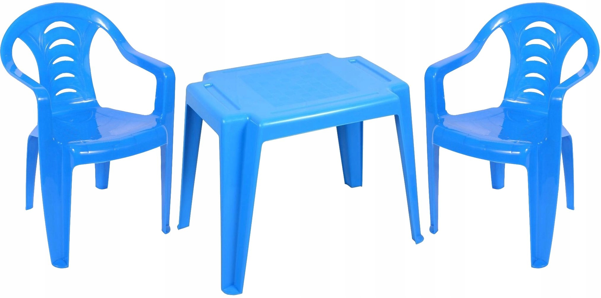 2+1 NIEBIESKI ZESTAW MEBLI DLA DZIECI STÓŁ KRZESŁO