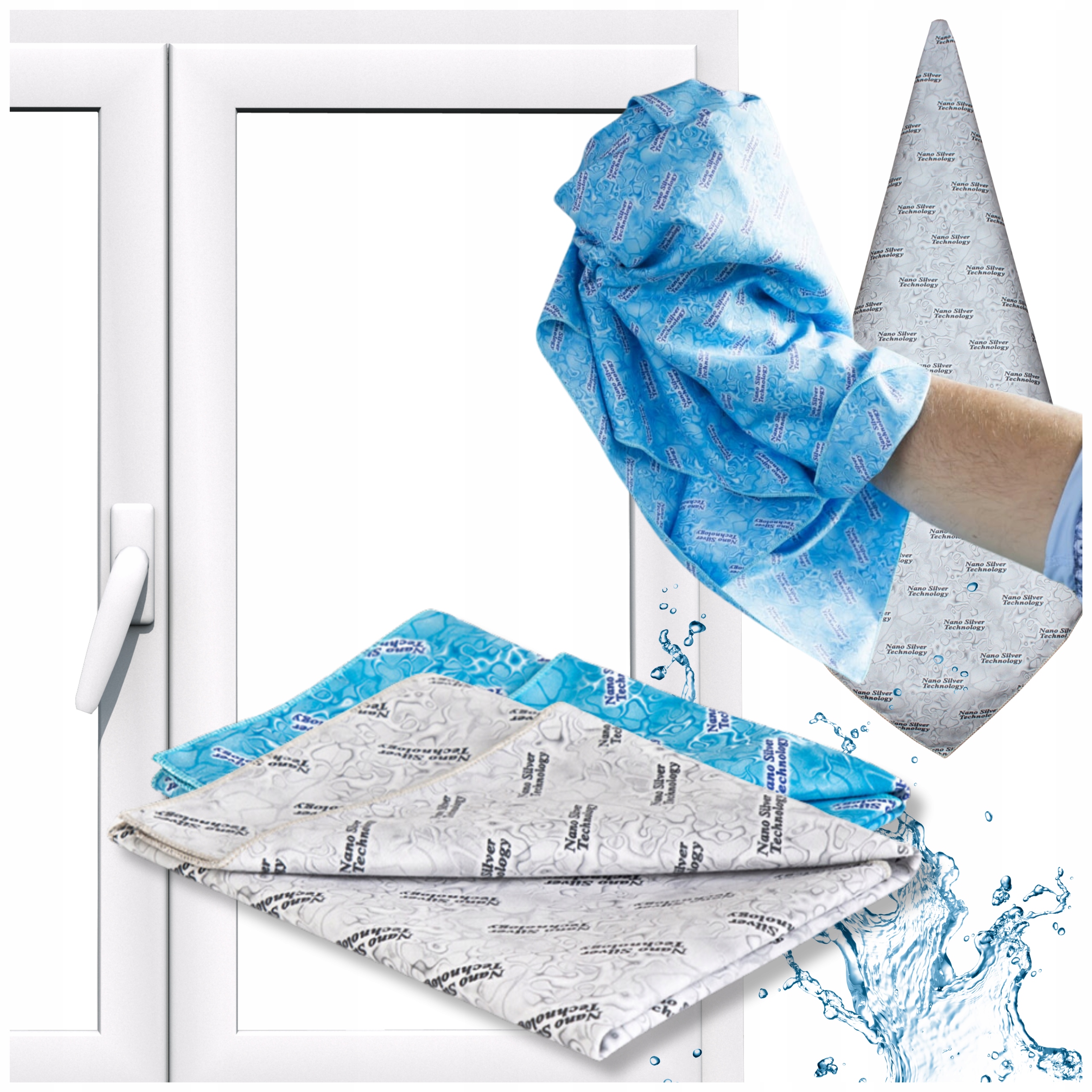 Raypath 2 x Utěrka na čištění Sunbeam Mořský L 38x41 cm Nanostříbro