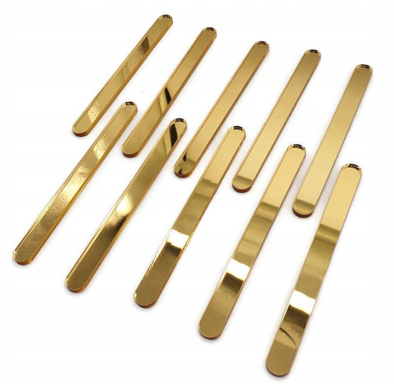 

Złote lustro patyczki do cakesicles 10szt 10cm