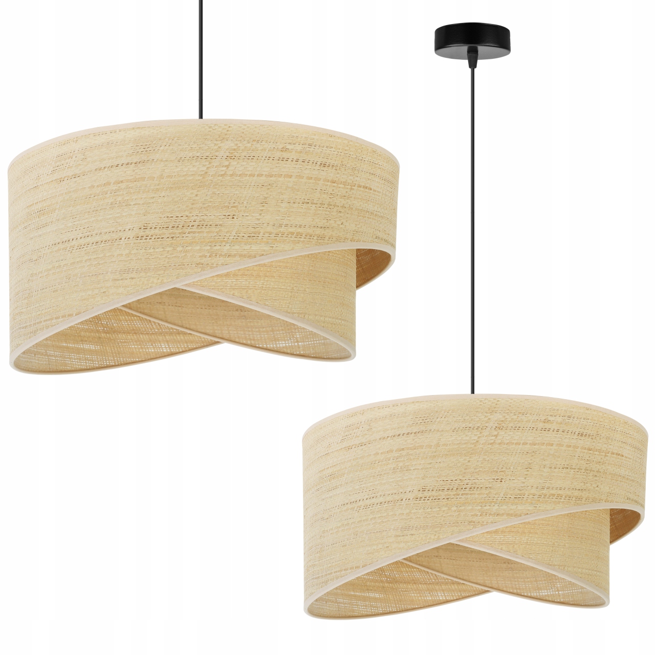 Závěsná Stropní Lustrová Lampa S Ratanovým Stínidlem Boho Japandi Do Ložnice