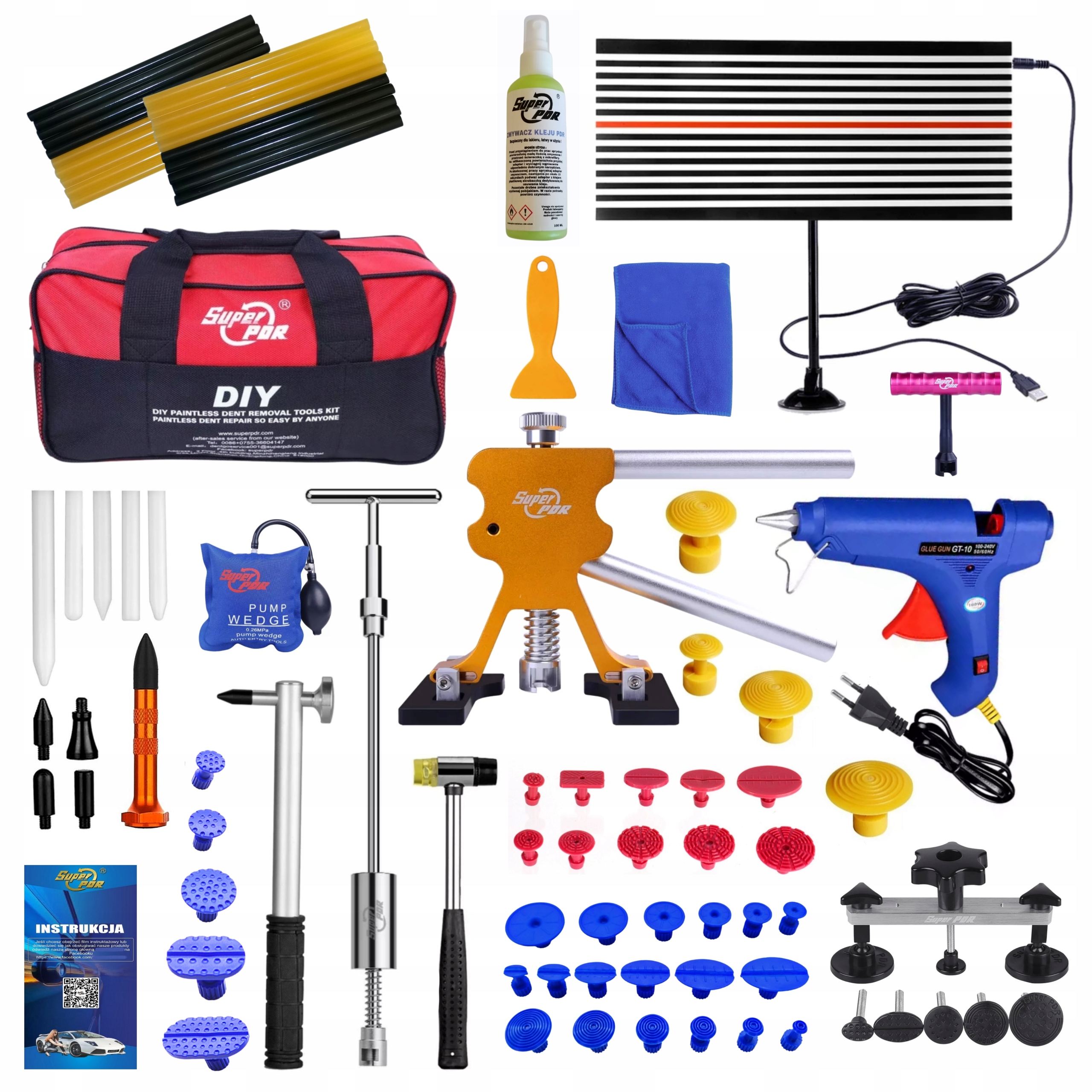 Zestaw Puller PDR Usuwanie Wgniecen XXL