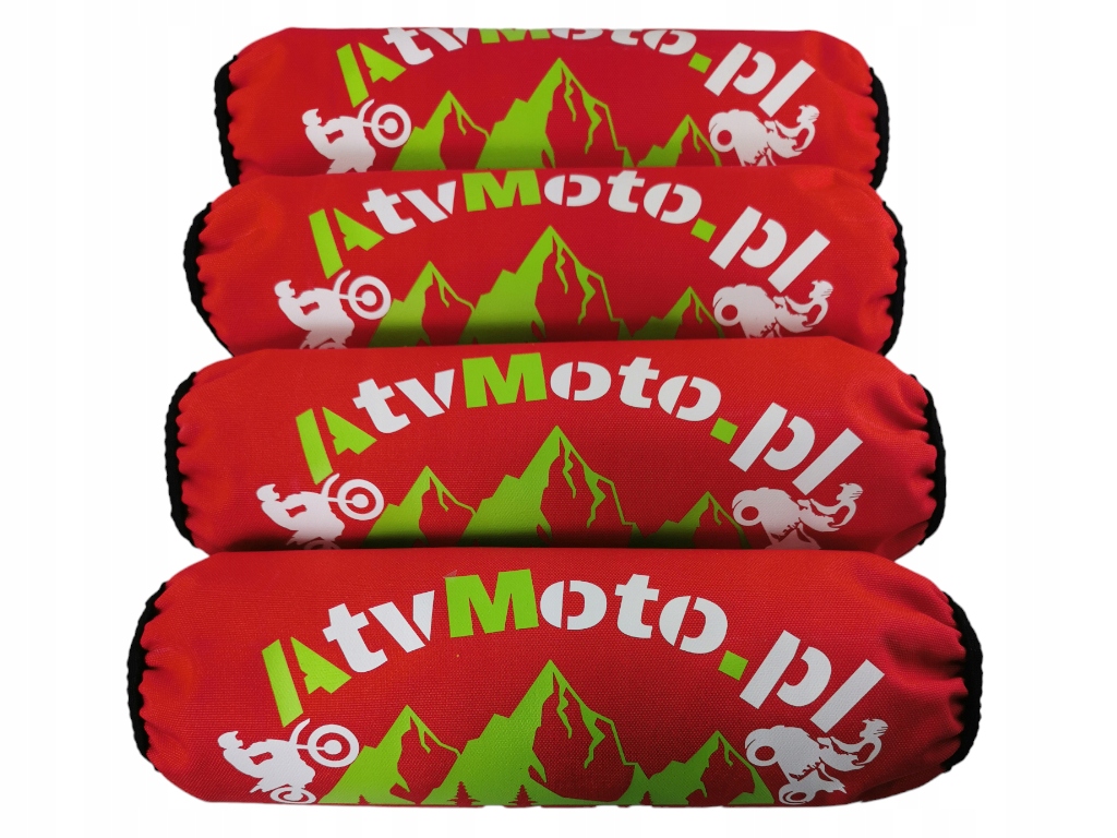 Uniwersalne osłony amortyzatorów AtvMoto czerwone quady przeprawowe