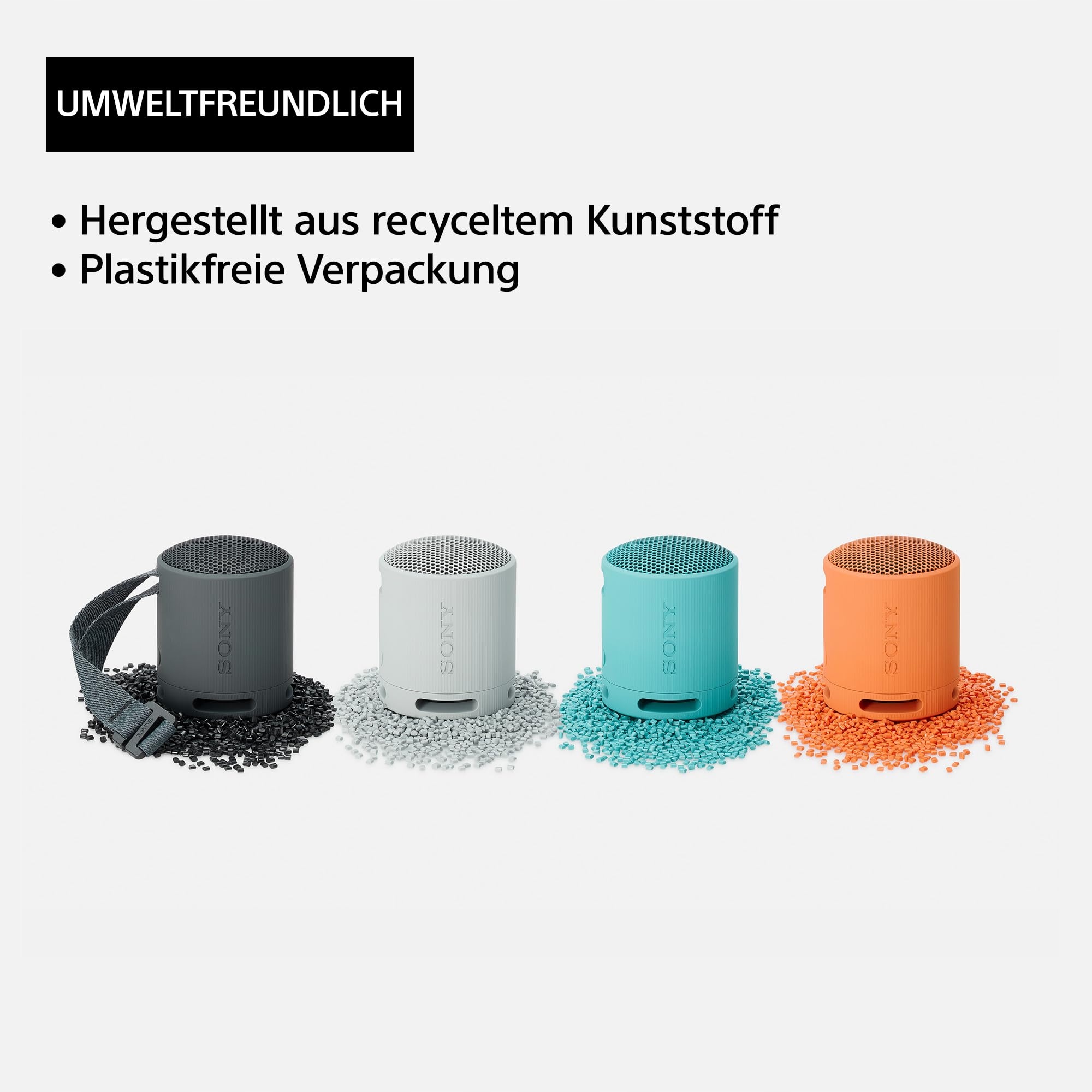 SONY SRS-XB100 Przenośny Głośnik Bluetooth IP67 Wodoodporny 16h Szary — miniatura 7