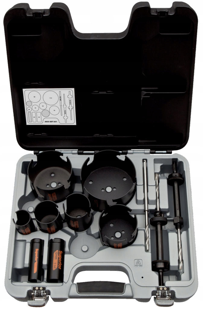 BAHCO 3833-SET-301 ZESTAW OTWORNIC MULTI-CONS. 11e