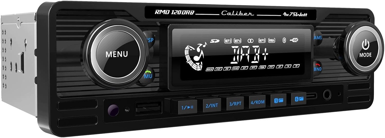 Autorádio Retro MP3 Usb Bluetooth Dab Black Caliber RMD120DAB-BT-B