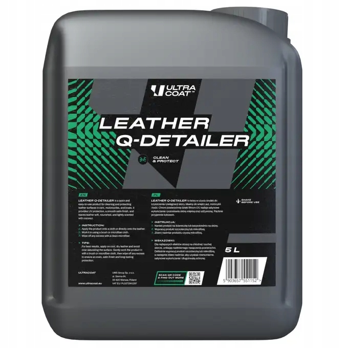 Ultracoat Leather Q-Detailer – na čistenie a ochranu pokožky 5L