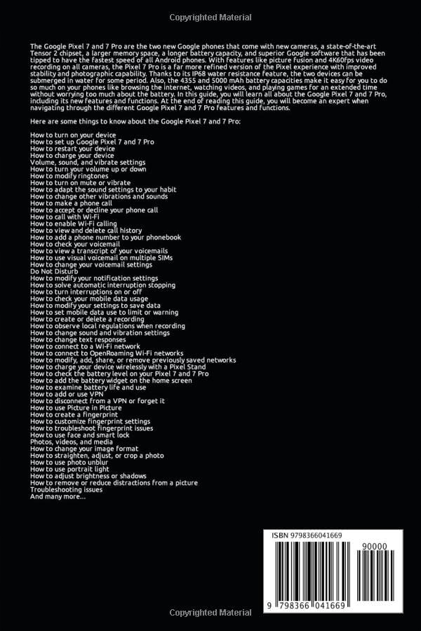 Hoover, Perry Google Pixel 7 User Guide: The Most Complete Step by Step Man Język publikacji angielski