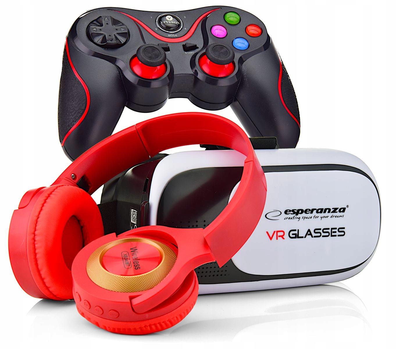 GWIAZDKOWY ZESTAW 3W1 GOGLI VIRTUAL BOX 360 STOPNI 3D PRO