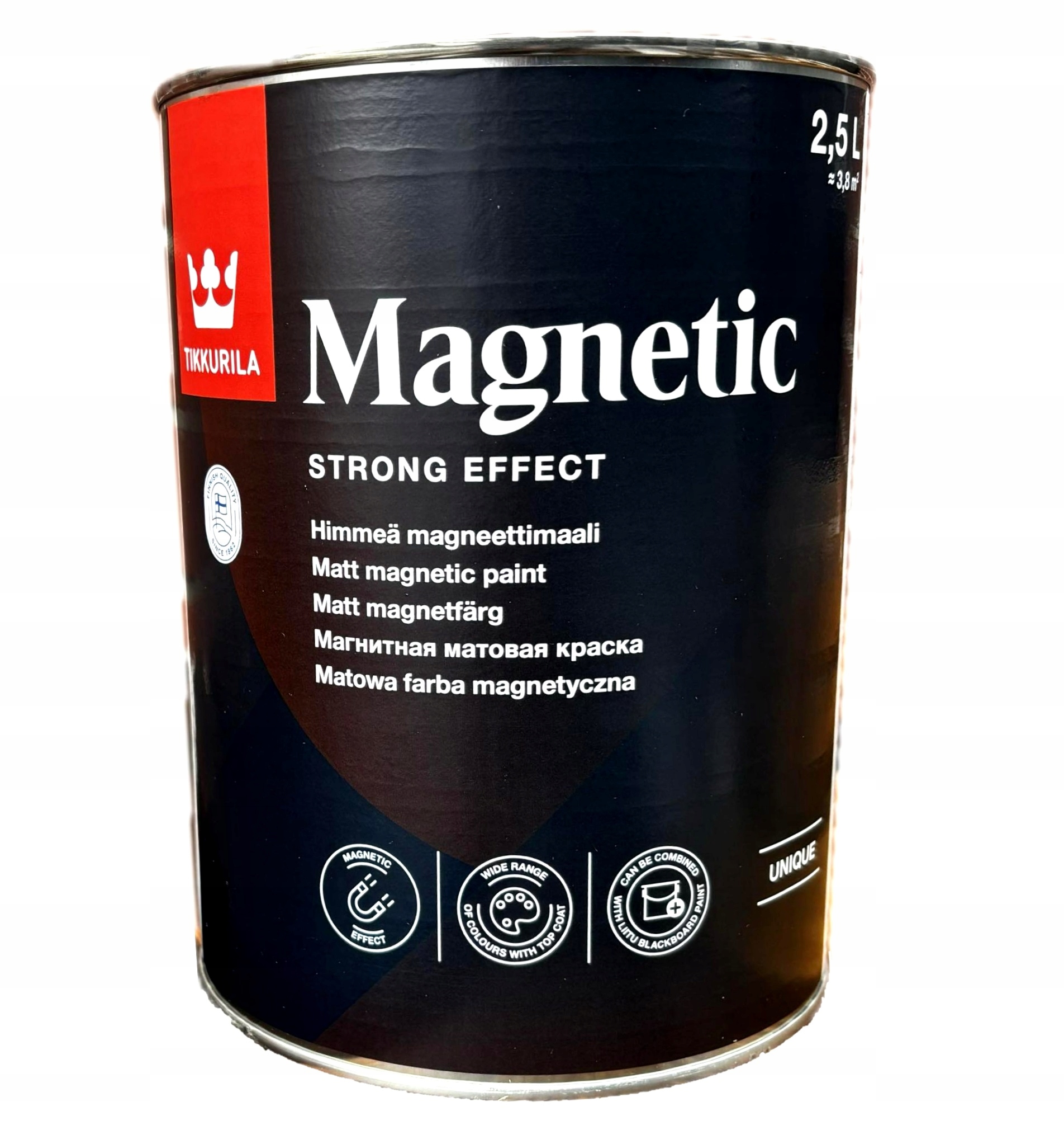 Tikkurila Magnetická 2,5 L Matná Magnetická Farba Sivá Grafitová