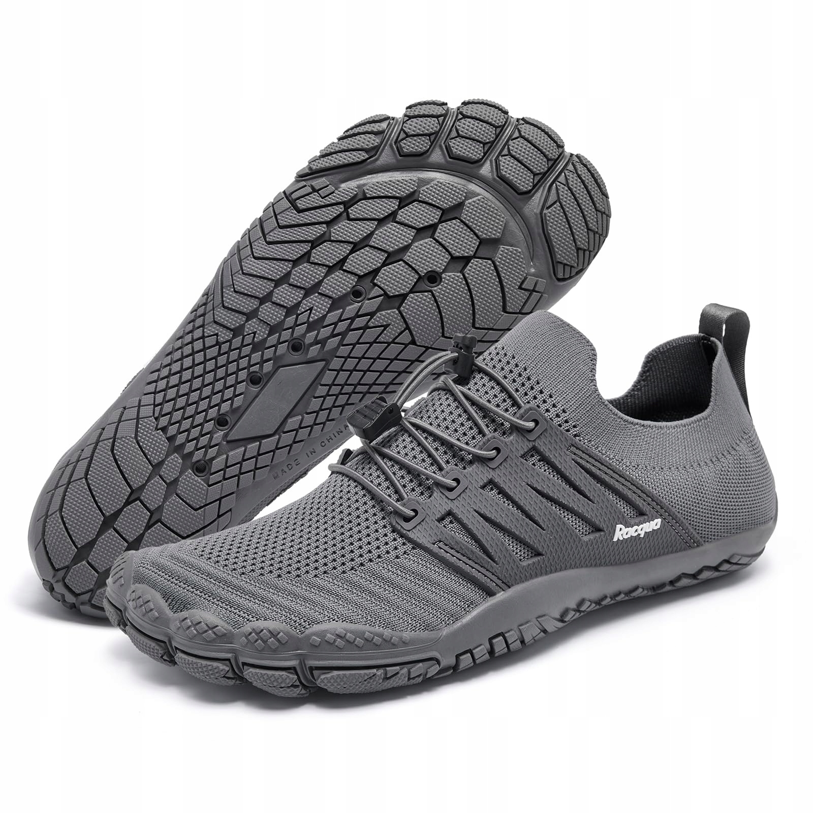 Racqua Sportovní plážové boty do vody na plavání, rychleschnoucí, šedé, velikost 41