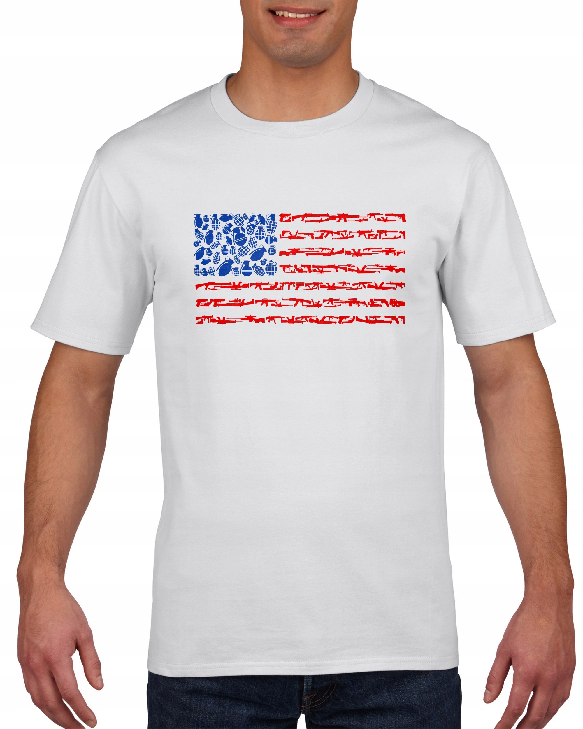 

Koszulka męska Usa Flaga Bron L