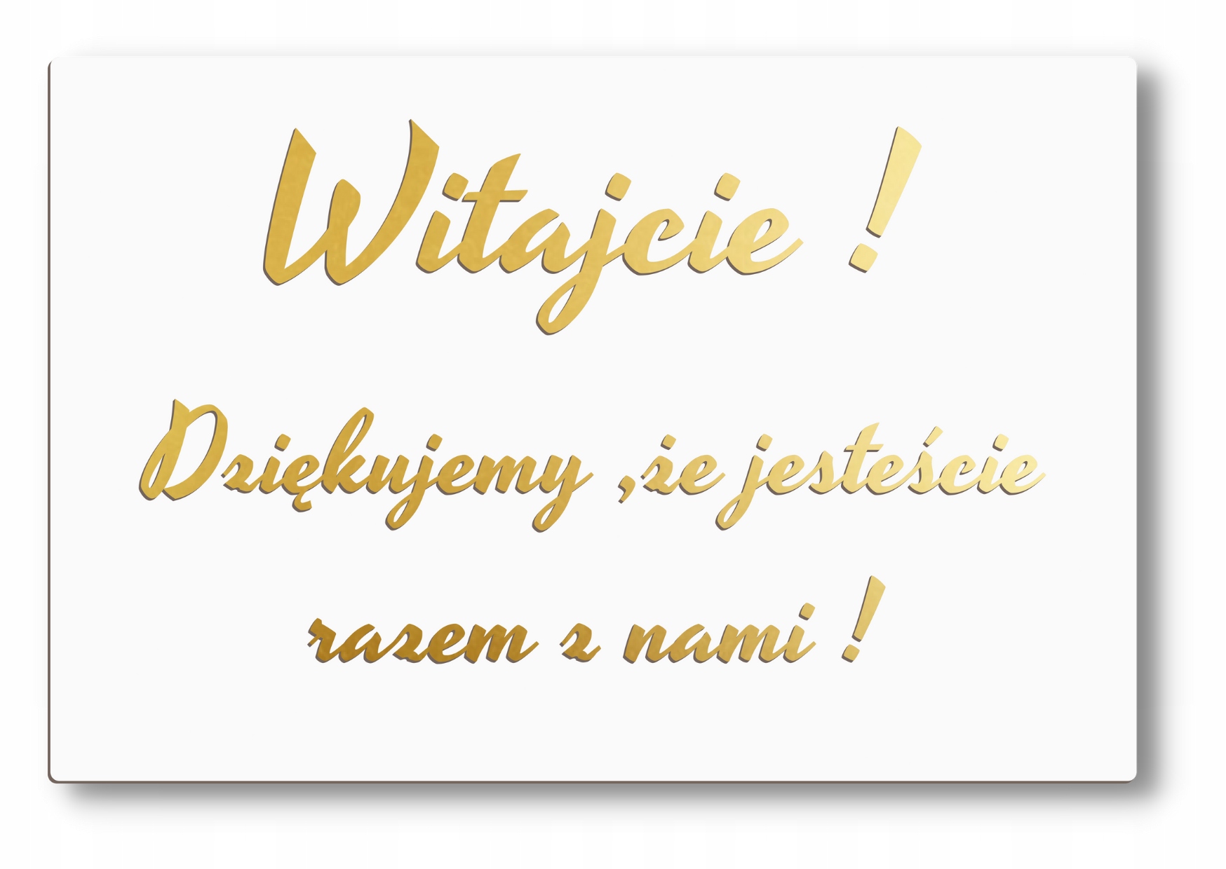 

Tablica powitalna wesele ślub złote napisy 60x40cm