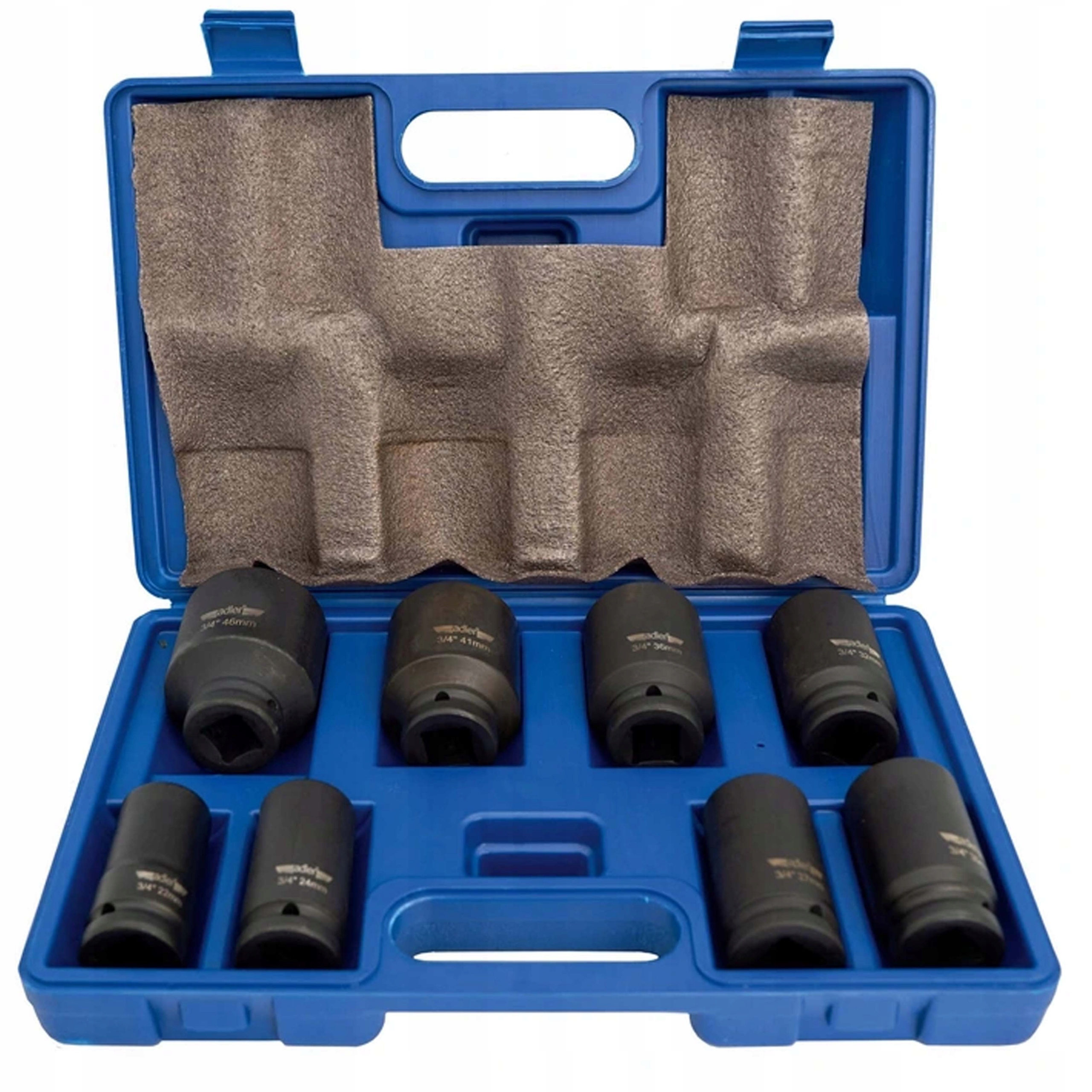 NASADKI UDAROWE DŁUGIE 8szt NASADOWE 3/4 22-46mm ADLER