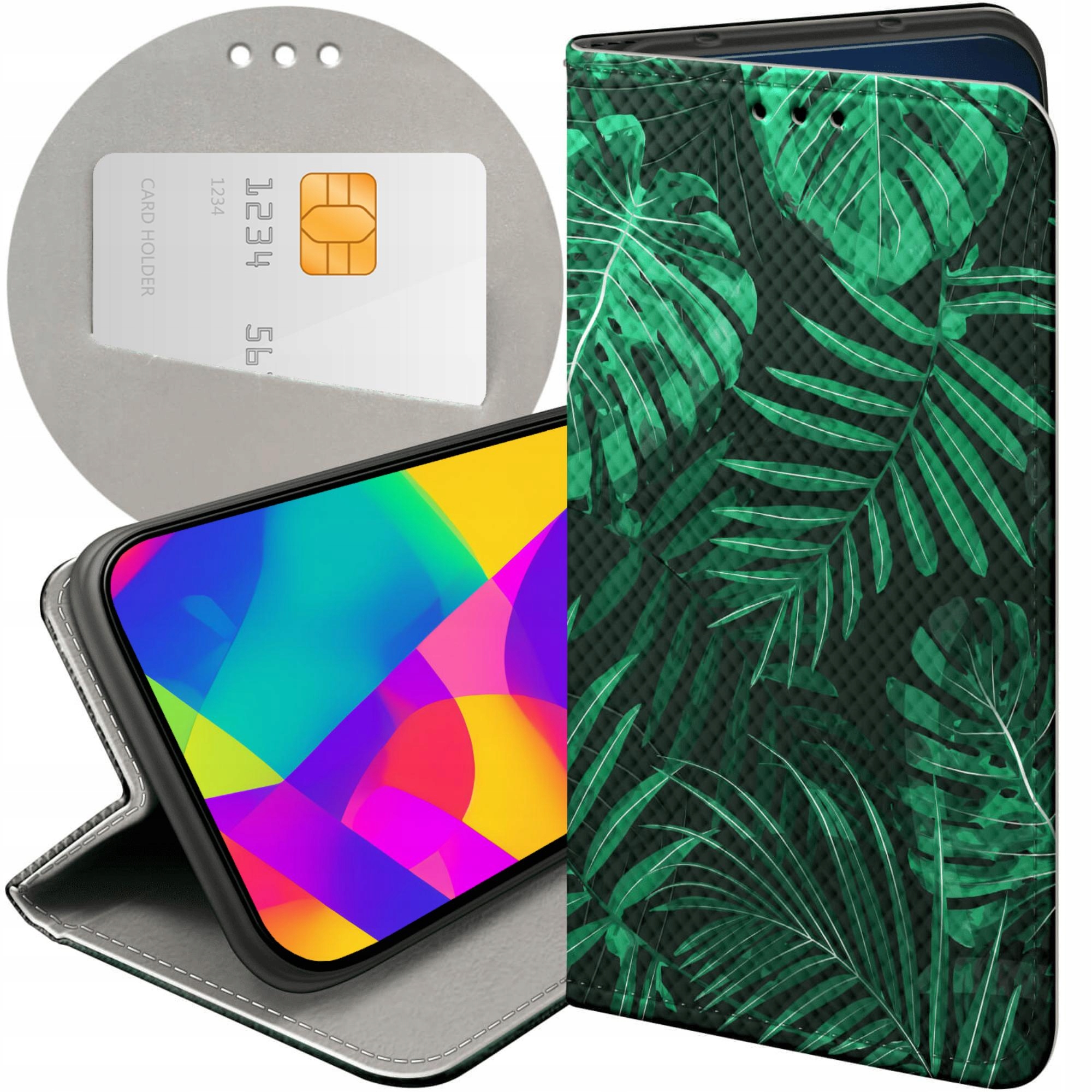 Etui Z Klapką Do Huawei P8 P9 Lite 2017 Liście Liściaste Natura