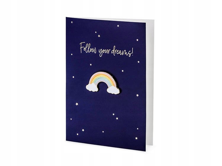 

Kartka Urodzinowa Z Pinem Follow Your Dreams