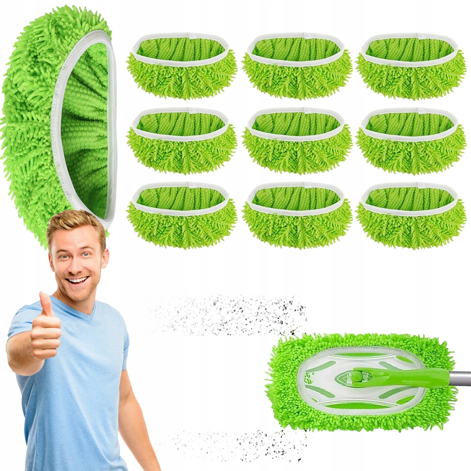 Levně Vložka Do Mopu Mikrovlákno Mop Plochá Náhrada Koncovka Absorpční Výměna