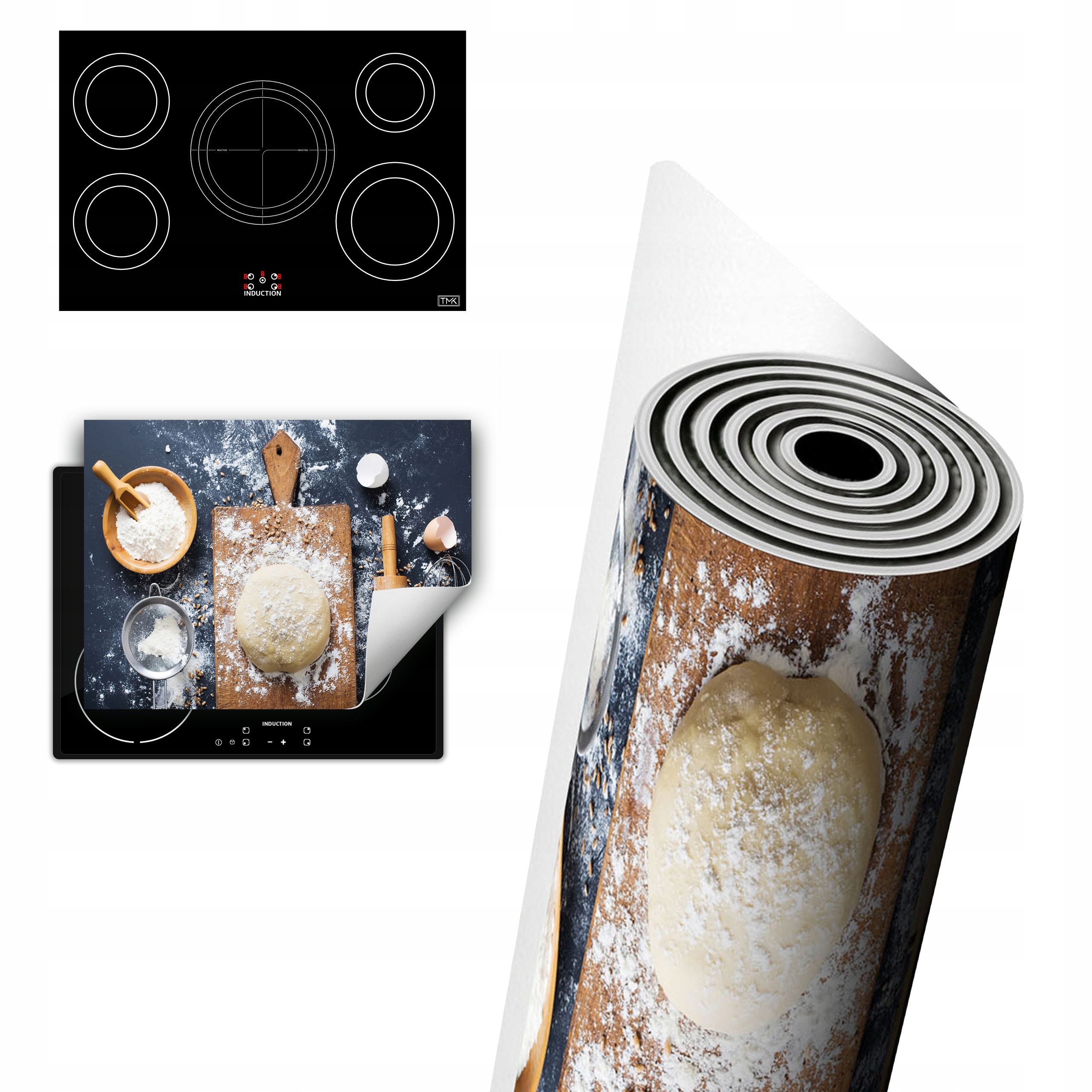 Vinylová Ochrana Na Indukci Desek 80x52 Chléb kuchyně