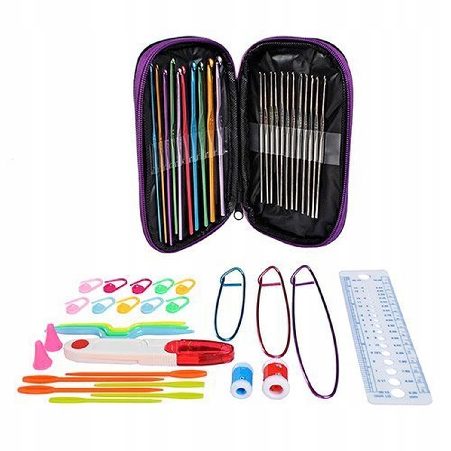 zestaw szydełek 50 szt. w etui — 2