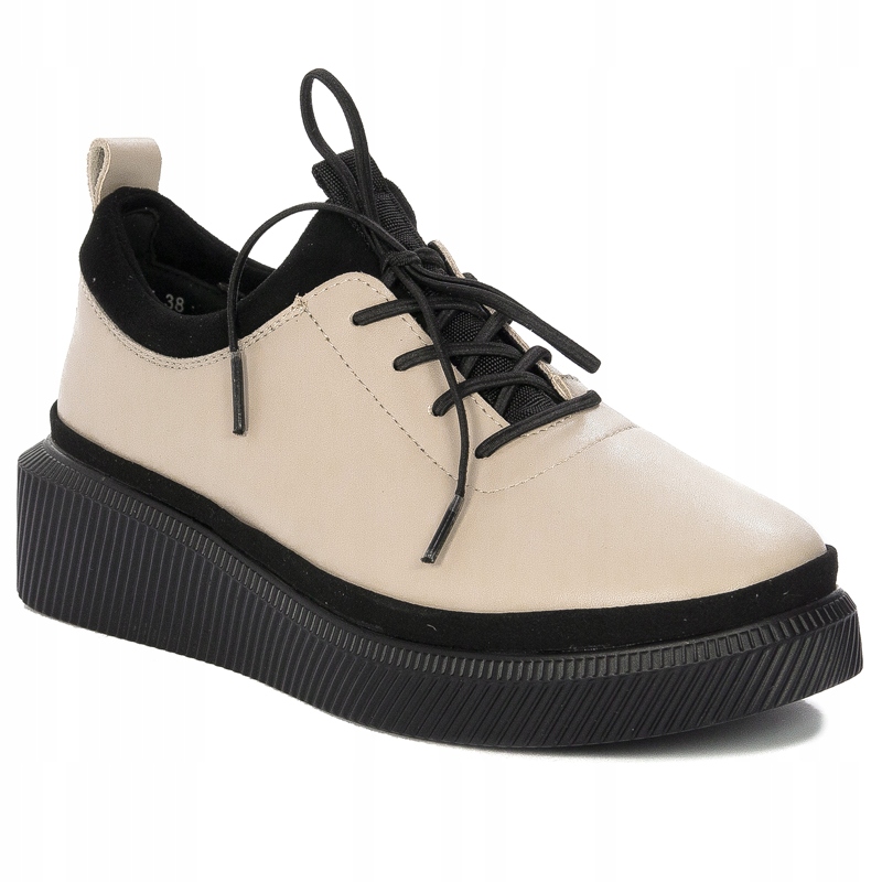 Półbuty J23-705 Beige T.Sokolski skórzane beż r.37