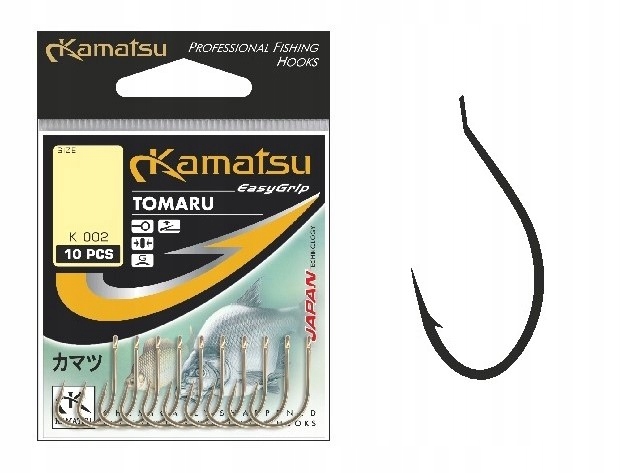 Haczyki Kamatsu Tomaru Rozmiar 6 Czarne Z Łopatką
