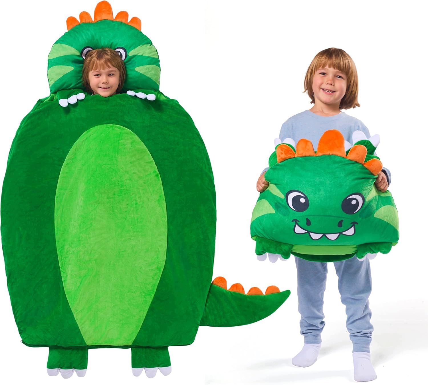 Śpiwór dziecięcy Dino 152 x 99 cm z poduszką i kocem do przedszkola