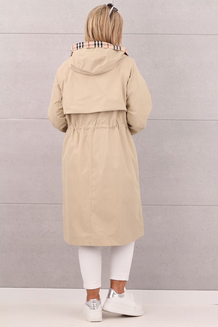 KURTKA PARKA DUŻE ROZMIARY PRZEJŚCIOWA DŁUGA TALIOWANA LUŹNA Płeć kobieta