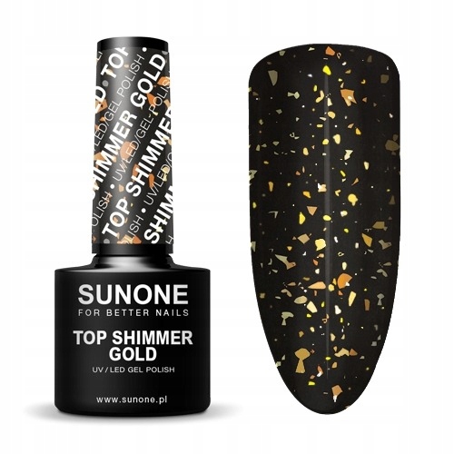 Sunone top shimmer GOLD 5ml złote drobinki