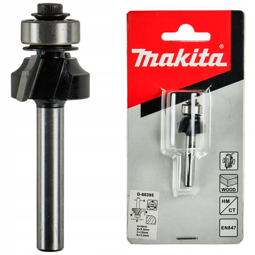 

Makita D-68395 Frez do zaokrągleń 3,2R z łożyskiem