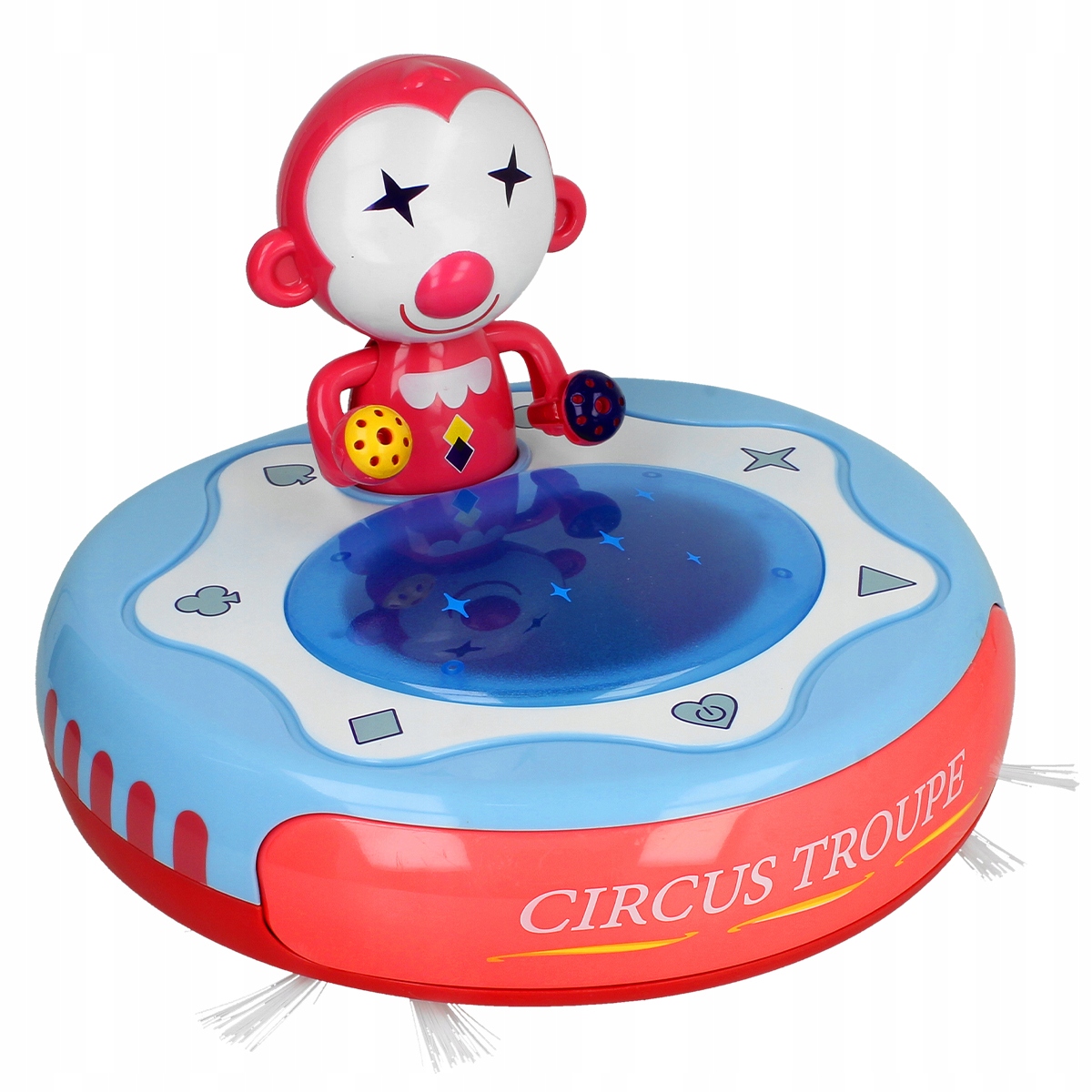 Odkurzacz Robot Sprzątający Vacuum Cleaner Jeździ Śpiewa Świeci 2 Szczotki Baterie 3x AA