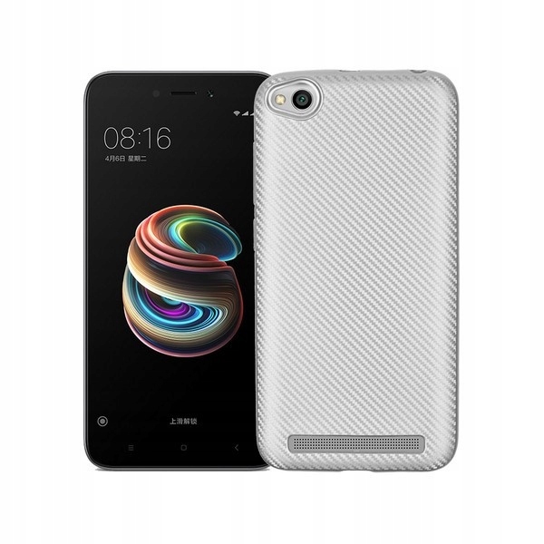 

Etui Carbon Fiber Xiaomi Note 5A srebrny /silver w