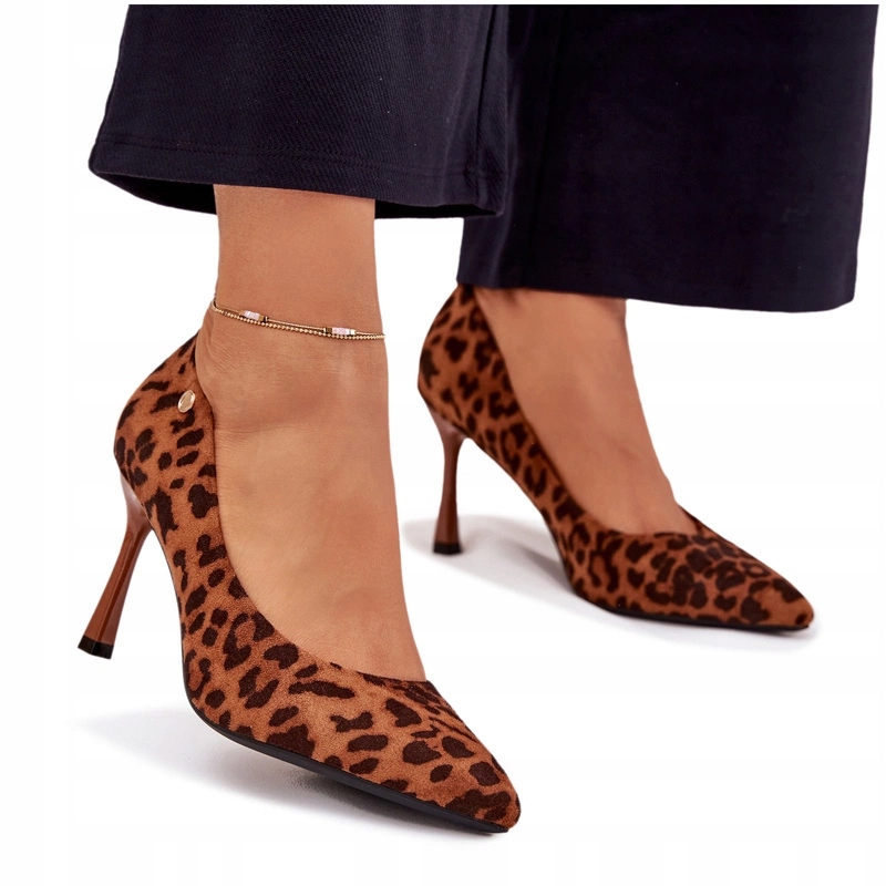 Dámské Lodičky Panterka S Koženou Vložkou Vinceza 62264 Hnědé 37