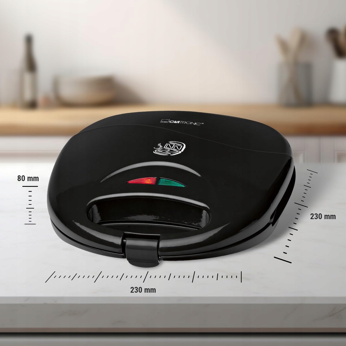 CLATRONIC Sandwichtoaster z Termoregulatorem i Powłoką Nieprzywierającą — miniatura 8