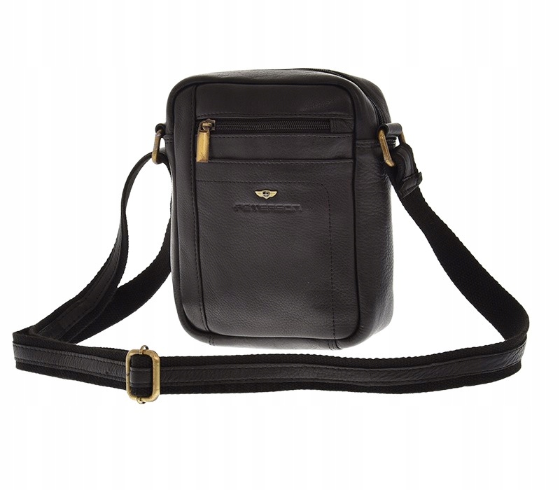 Kabelka Přes Rameno pánská kožená taška Peterson černá přes rameno