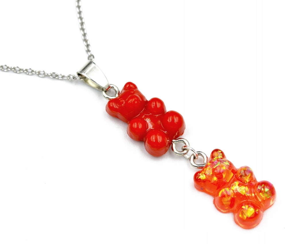 Naszyjnik podwójne misie żelki haribo 45cm