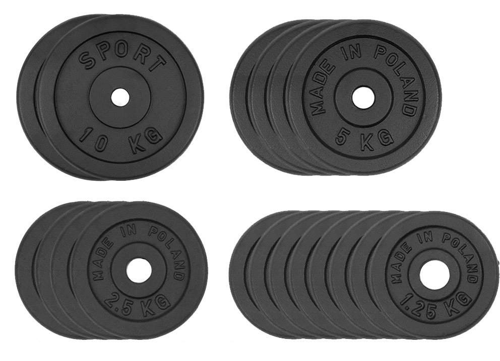 

Obciążenie Żeliwne 60 kg Zestaw 18 talerzy 28,5mm
