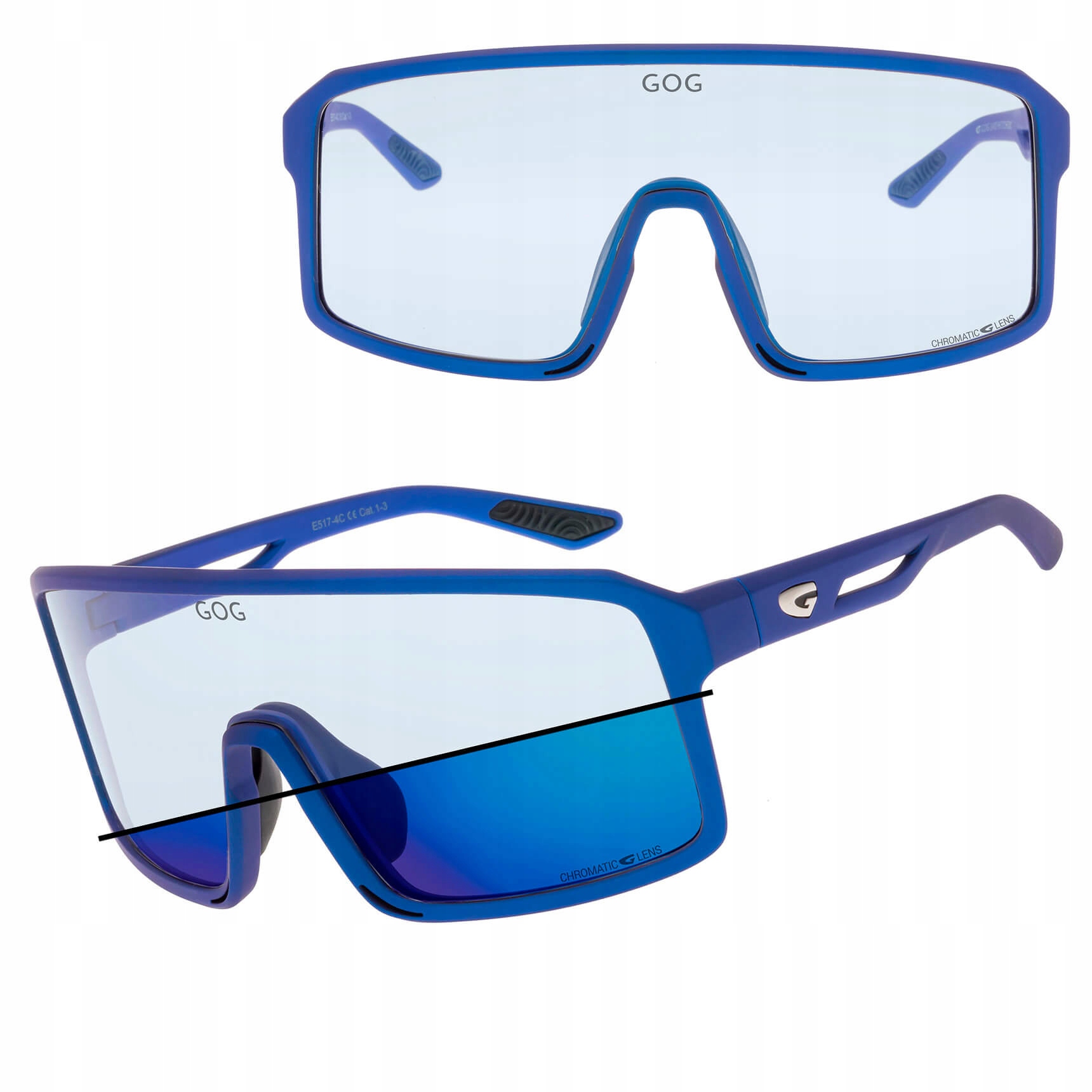 Cyklistické sluneční brýle Fotochromové sportovní Gog modré