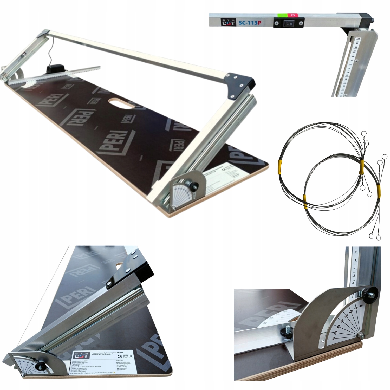 PRZECINARKA MASZYNA GILOTYNA DO CIĘCIA STYROPIANU NÓŻ + GRATIS 6 DRUTÓW