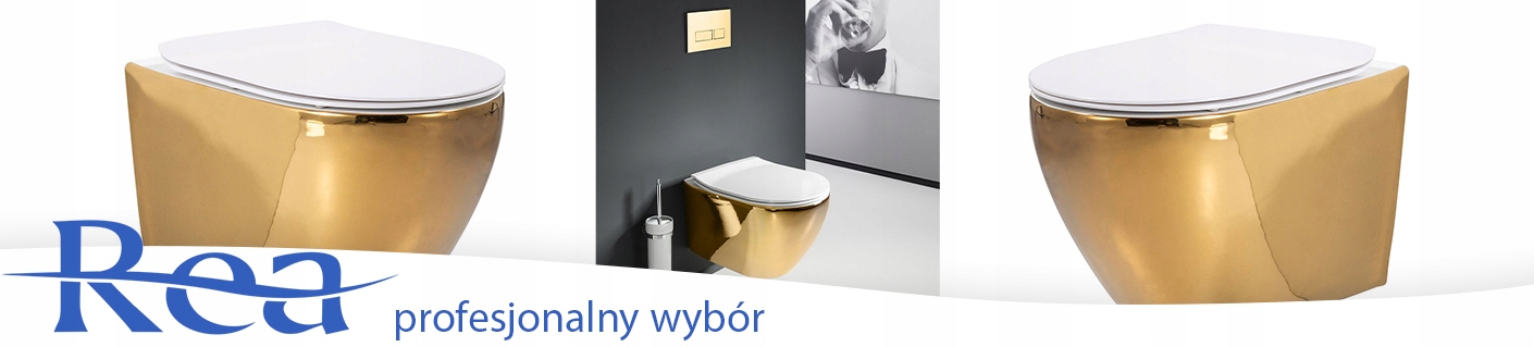 MISA WC PODWIESZANA CARLO FLAT MINI GOLD/WHITE Długość (cm) 49 cm