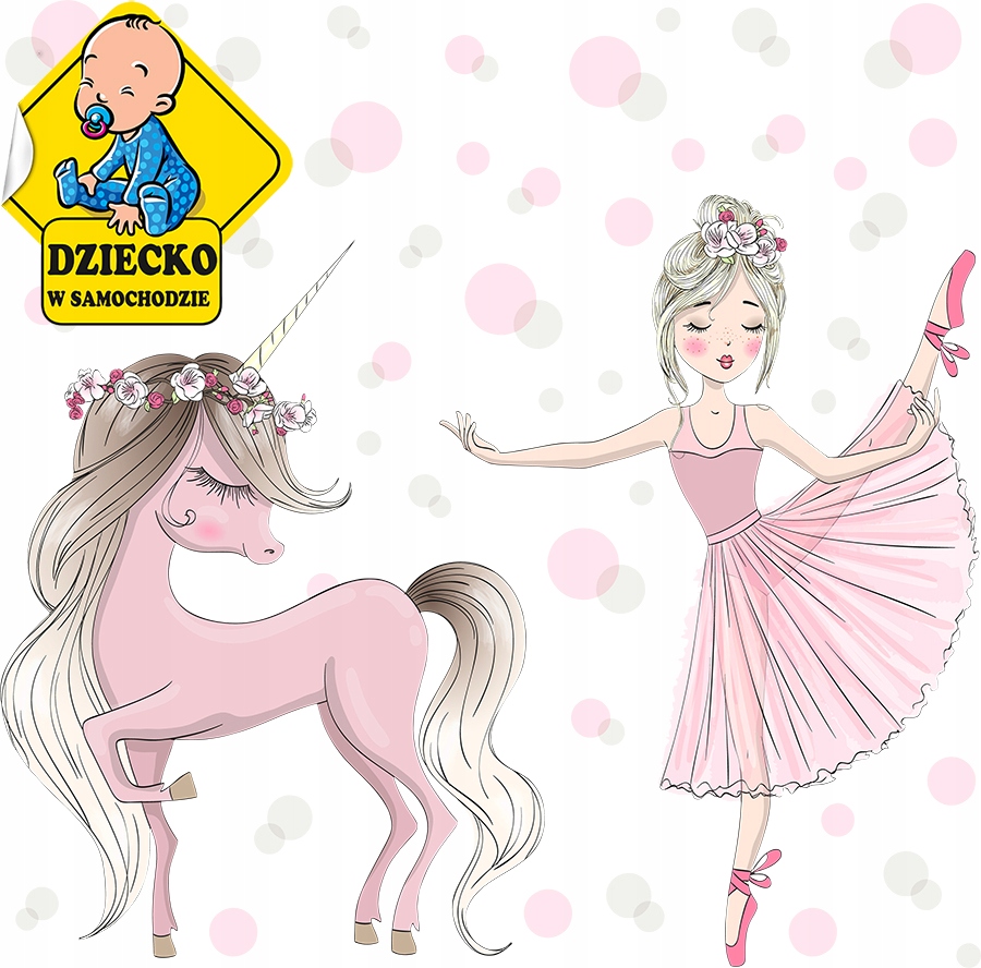 

Naklejki na ścianę Baletnica Jednorożec 115x198 cm