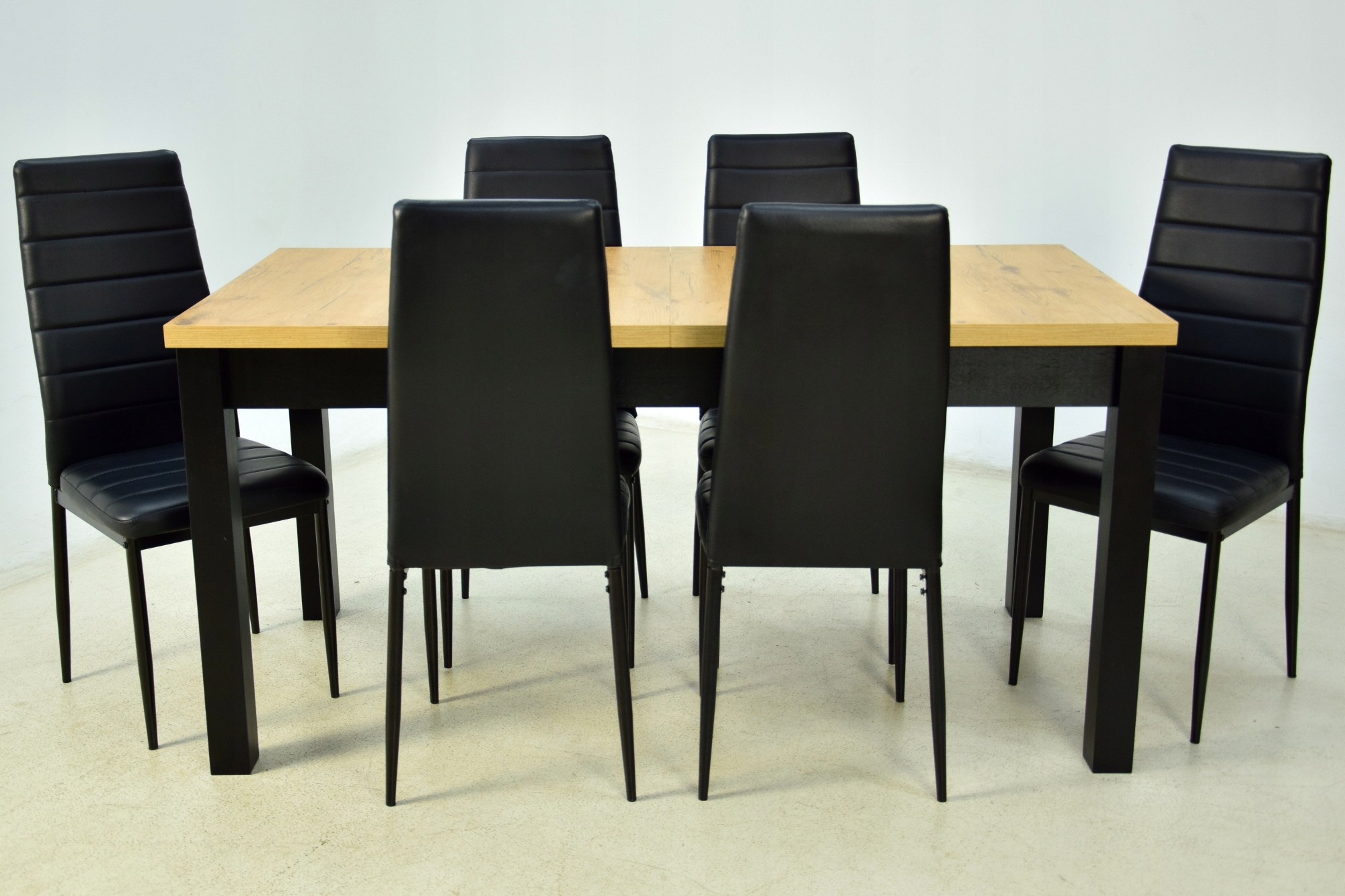 Rozkładany stół do 2m + 6 krzeseł EKO do KUCHNI Liczba elementów w zestawie 7