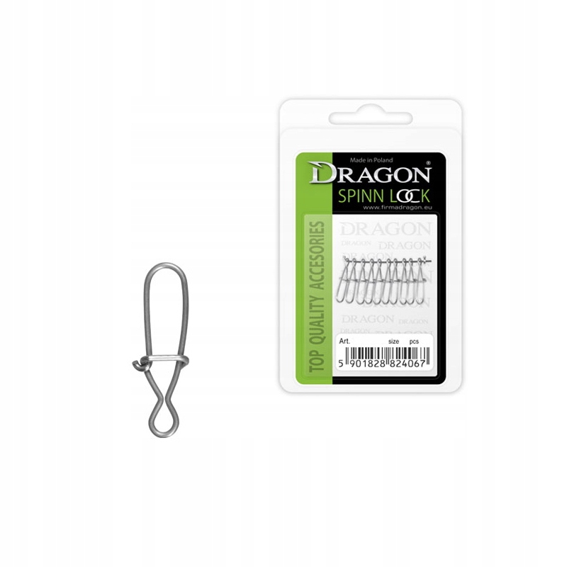 Agrafka Spinn Lock Dragon #2/0 dług. 27mm wytrzym. 50kg 10szt.