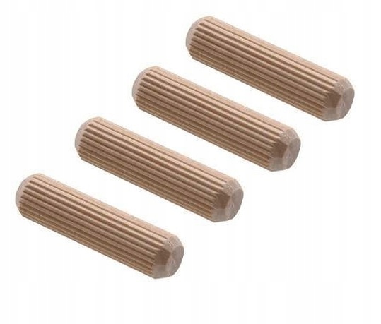 MEDINis BALDŲ KAIŠTIS BALDŲ KAIŠČIAI 8X40 MM BUKINIAI RIEVĖTI 100 VNT.