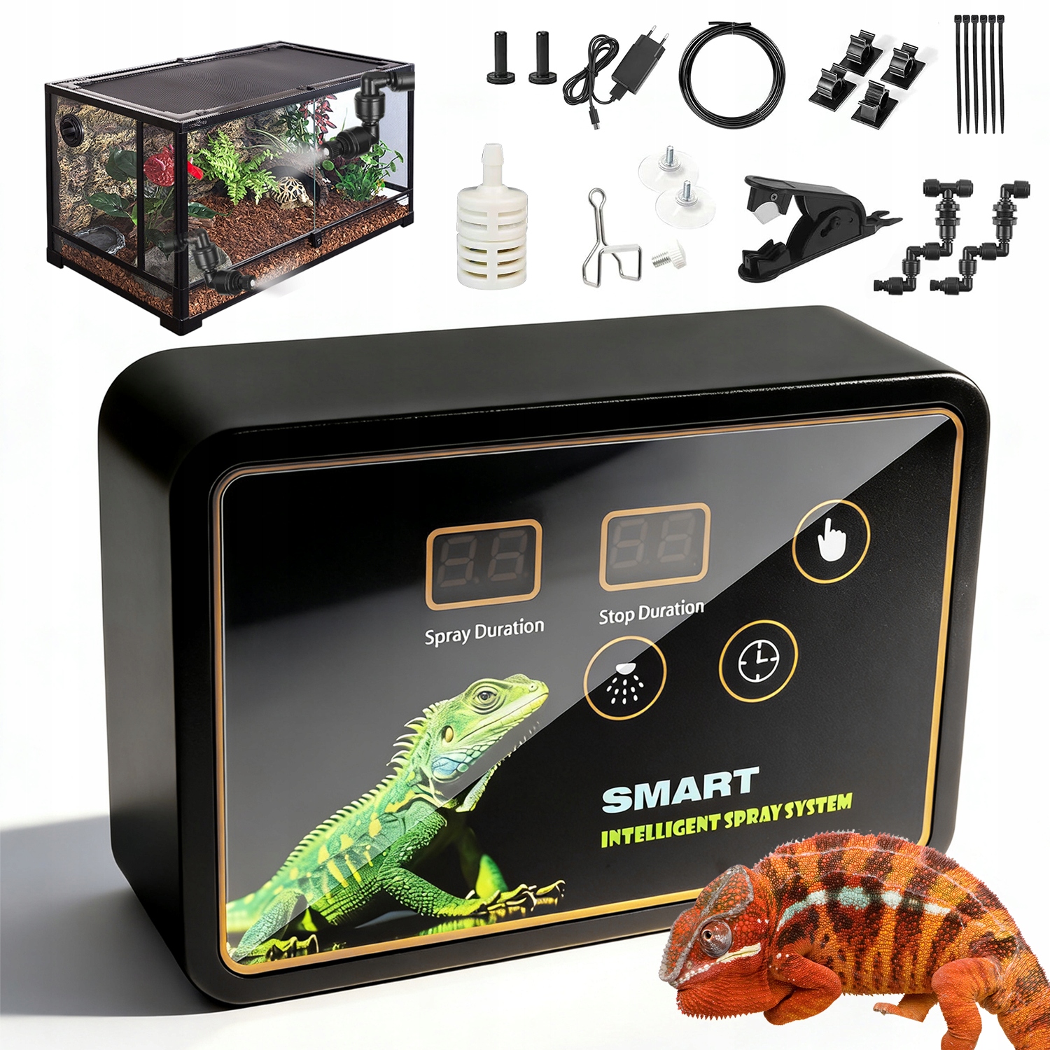 Levně Inteligentní Zavlažovač Do Terária Pro Plazy, Časovač Obojživelníků Agama