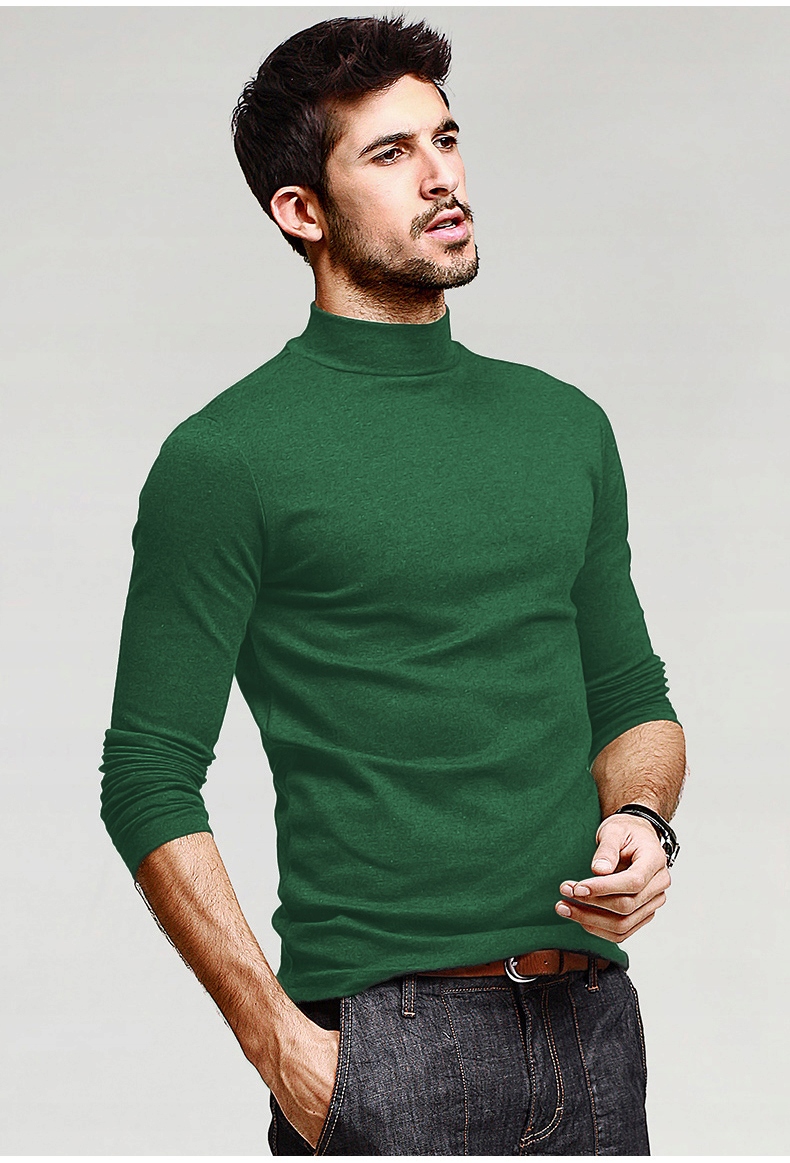 Elegancki półgolf sweter męski golf WXM 3XL zielon Rozmiar 3XL