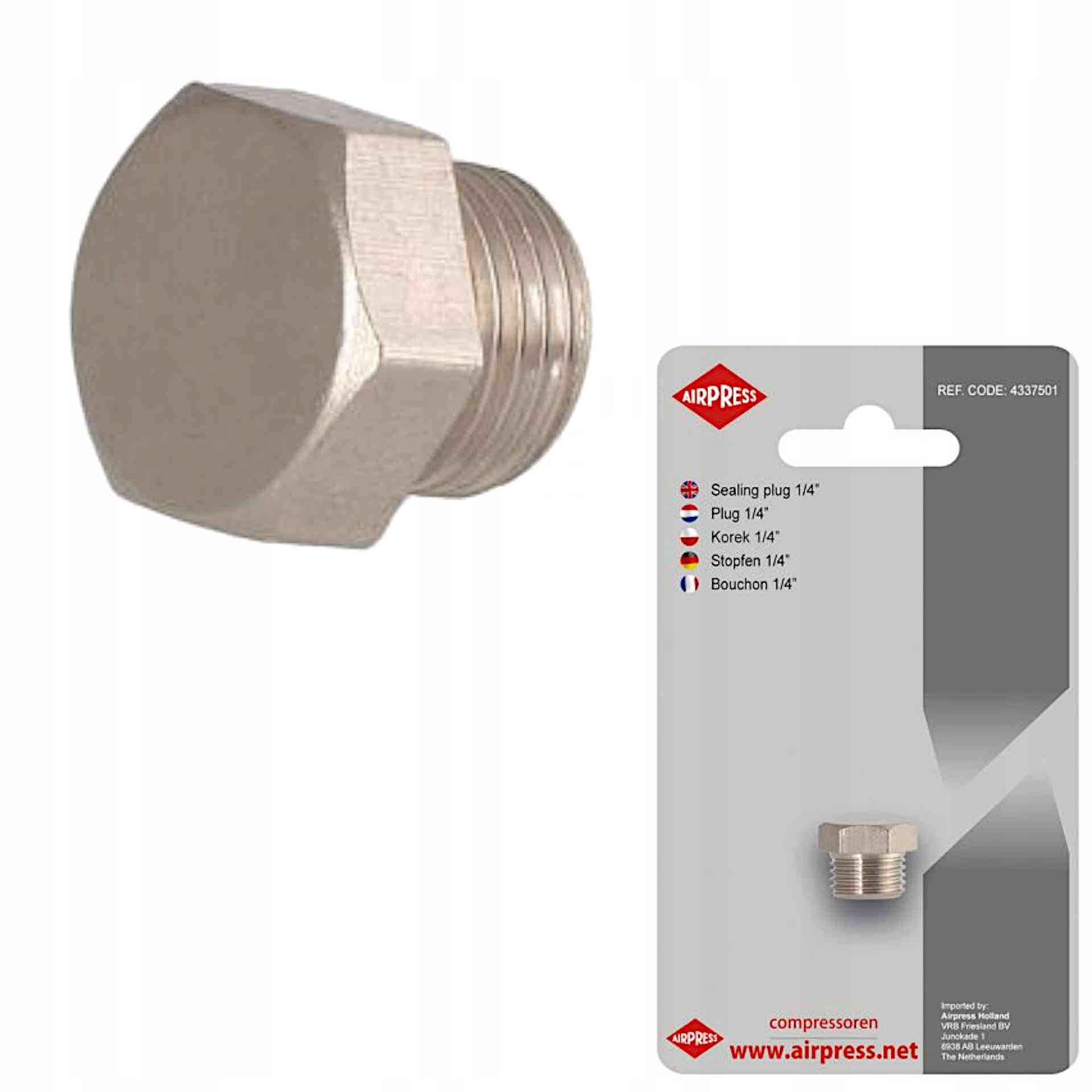 Airpress Korek 1/4" Gwint Zewnętrzny 4337501
