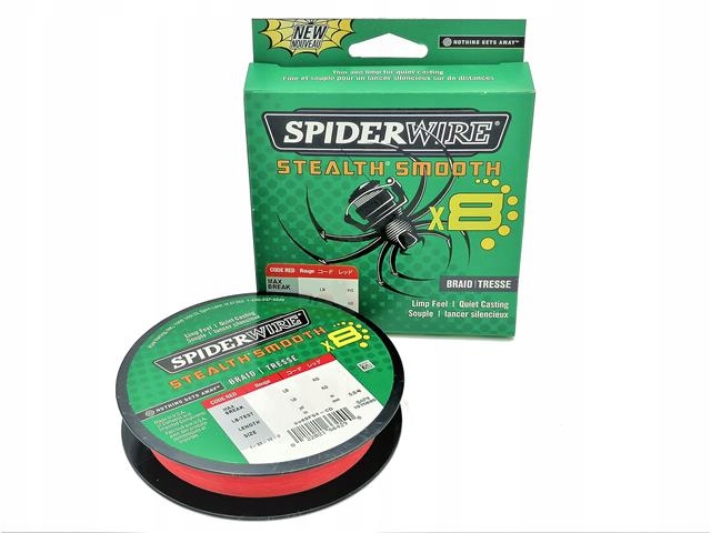 SpiderWire Stealth Smooth x8 0.19mm 18kg 150m Red